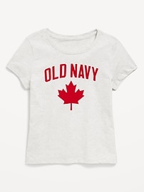 Image number 1 showing, Short-Sleeve Canada Logo-Graphic T-Shirt for Girls