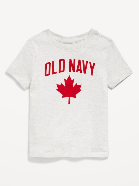 T-shirt à manches courtes à logo Canada imprimé unisexe pour Tout-petit