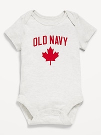 Image number 1 showing, Unisex Short-Sleeve Canada Logo-Graphic Bodysuit for Baby