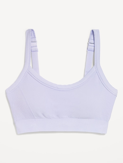 Image number 4 showing, Light Support Seamless Ribbed Sports Bra