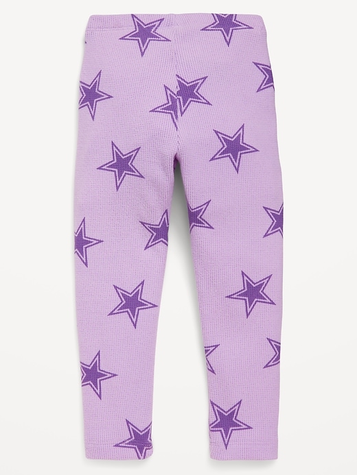 Voir une image plus grande du produit 2 de 2. Legging douillet en tricot isotherme pour toute-petite fille