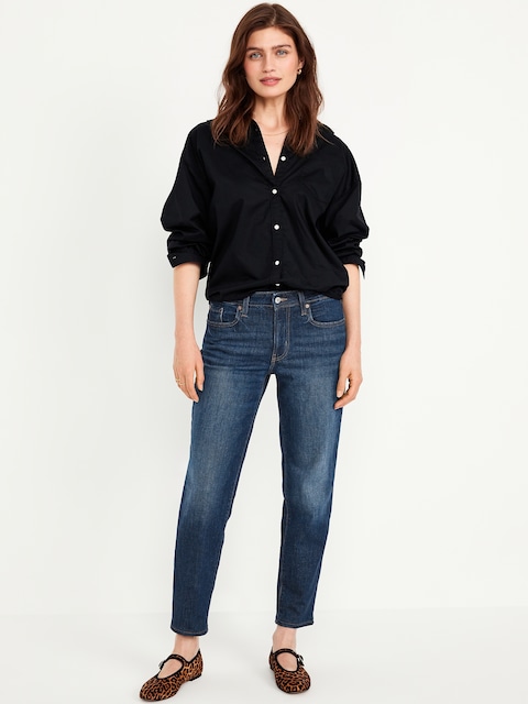 Jean OG droit à taille mi-basse longueur cheville