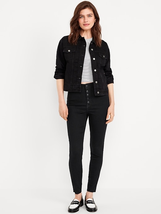 Image number 1 showing, Extra High-Waisted Rockstar 360° Stretch Super-Skinny Jeans