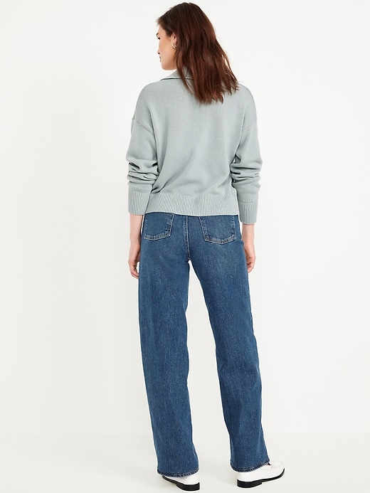 Image number 4 showing, Extra High-Waisted Wide-Leg Jeans