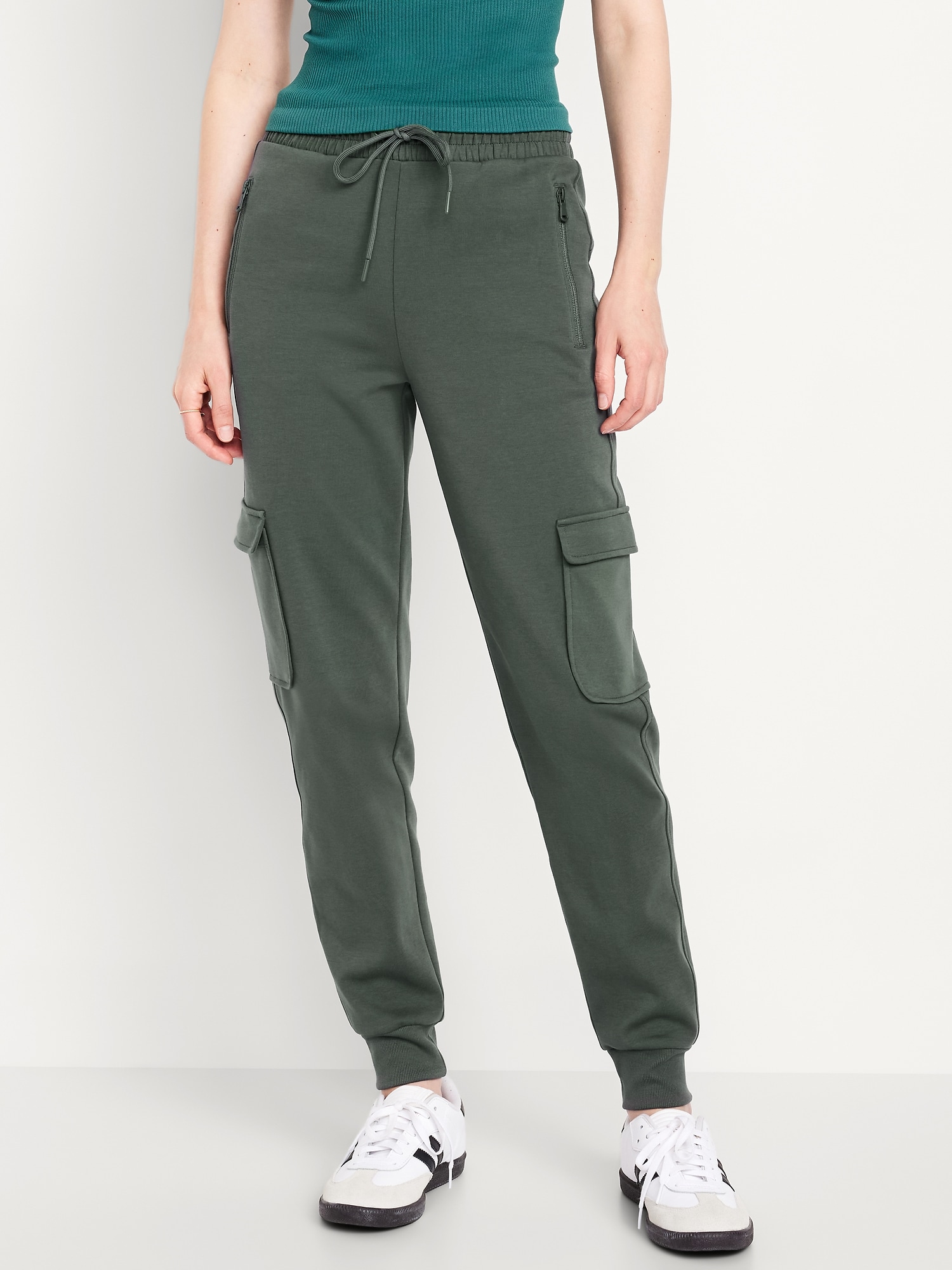 High-Waisted Dynamic Fleece Cargo Joggers