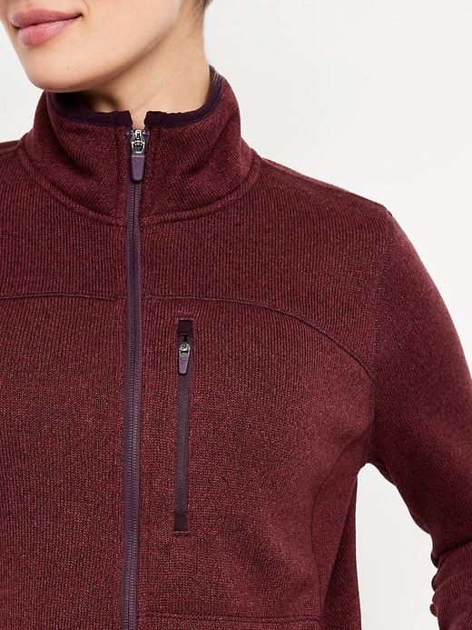 Image number 4 showing, Fleece-Knit Zip Jacket