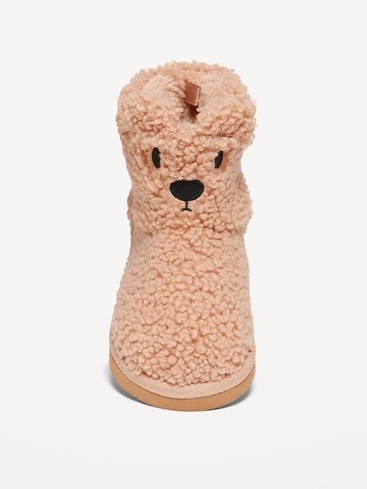 Voir une image plus grande du produit 2 de 4. Bottines doublées en fausse fourrure en Sherpa à motif de bestioles unisexe pour Tout-petit