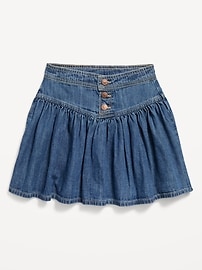 View large product image 4 of 4. Button-Front Jean Swing Skirt for Girls