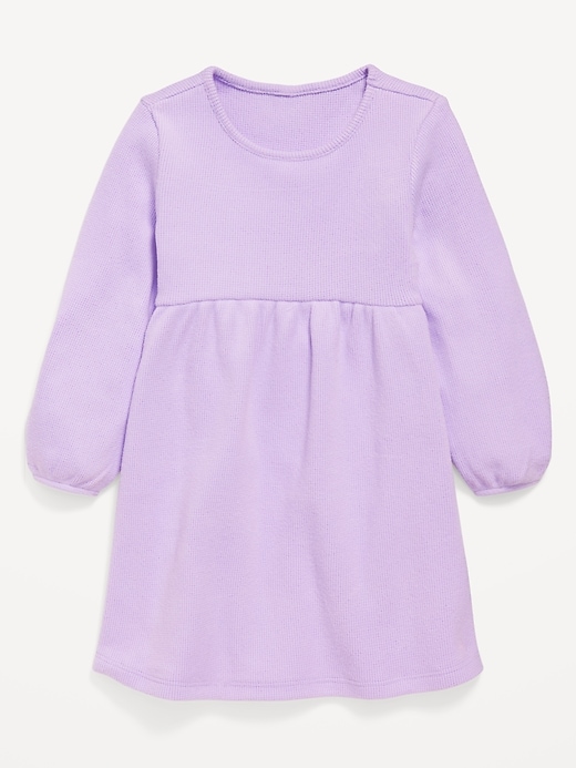 Voir une image plus grande du produit 1 de 1. Robe en tricot isotherme à manches longues pour toute-petite fille