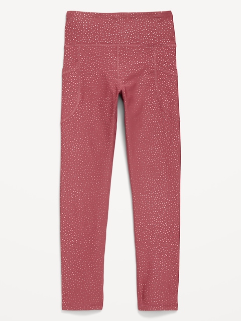High-Waisted PowerSoft Side-Pocket Leggings for Girls