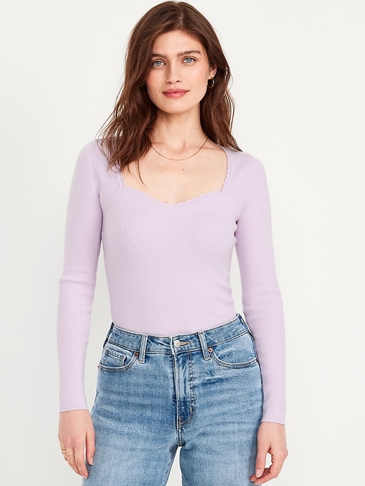 Image number 1 showing, Long-Sleeve Ribbed Sweater