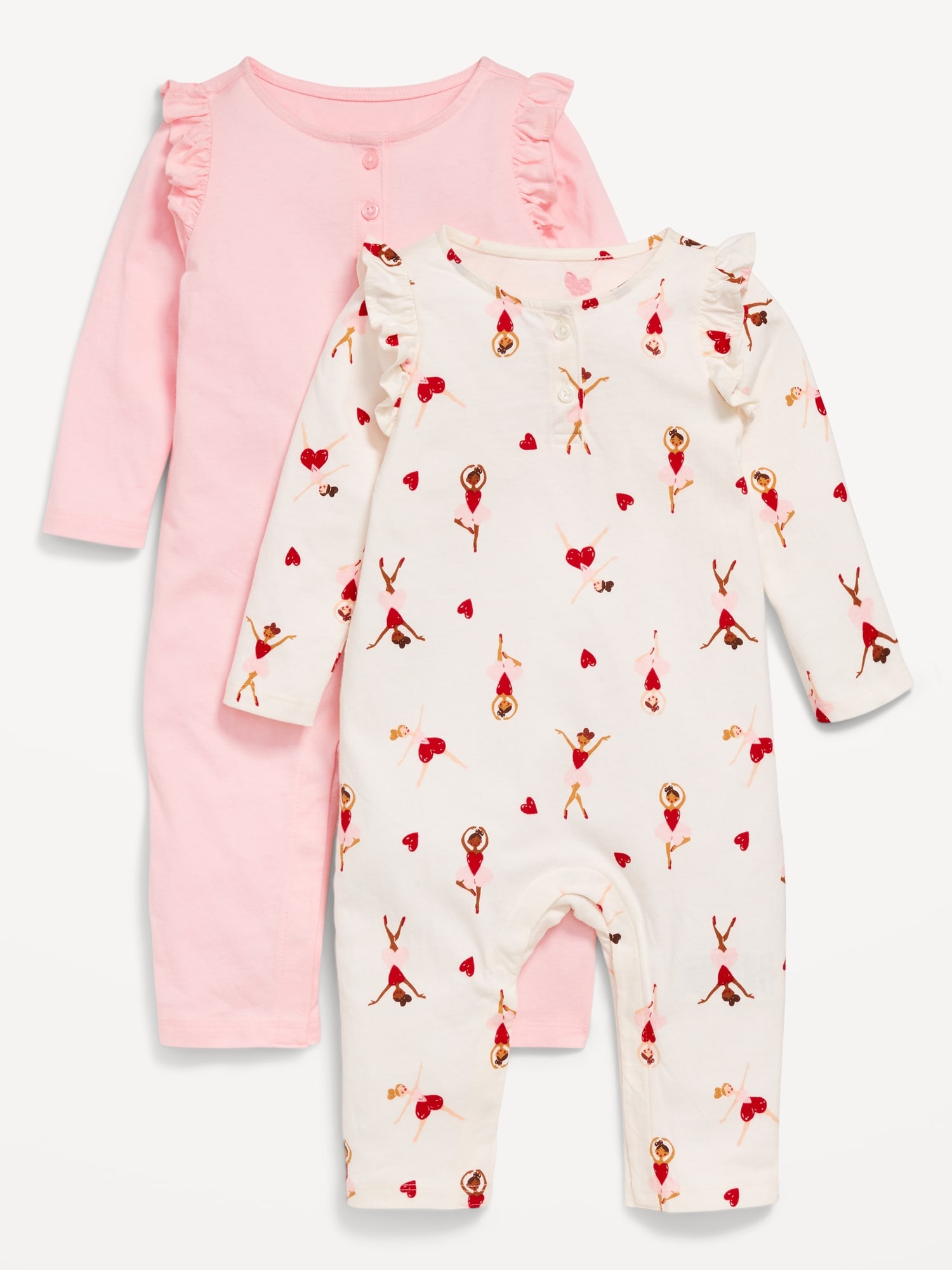 Printed Ruffle-Trim Jumpsuit 2-Pack for Baby