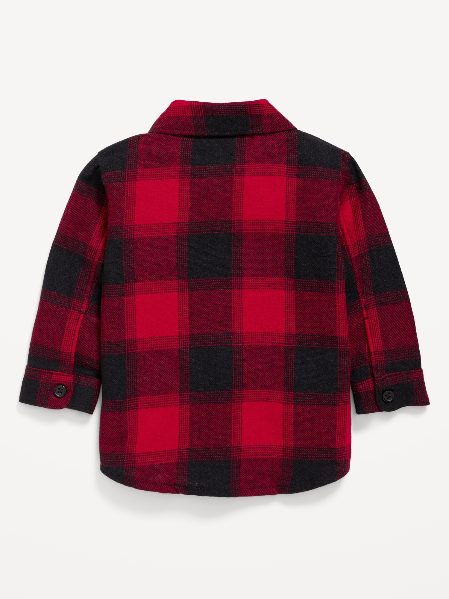 Long-Sleeve Flannel Pocket Shirt for Baby