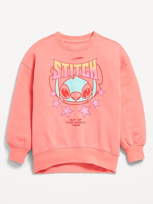 View large product image 2 of 3. Oversized Licensed Graphic Tunic Sweatshirt for Girls