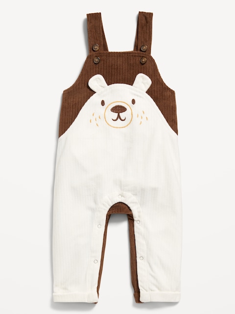 Corduroy Embroidered Overalls for Baby - Multi
