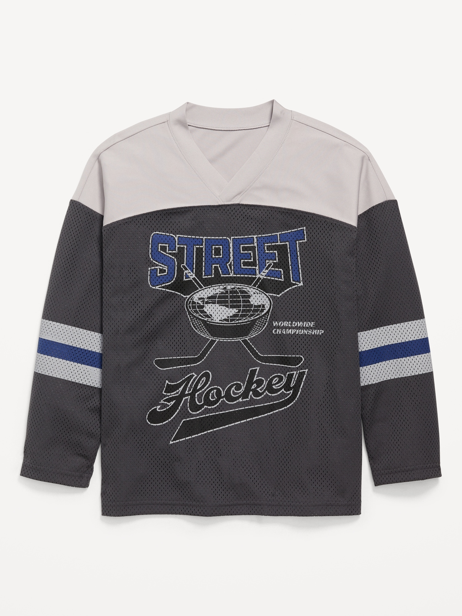 Oversized Hockey Jersey T-Shirt for Boys - Multi