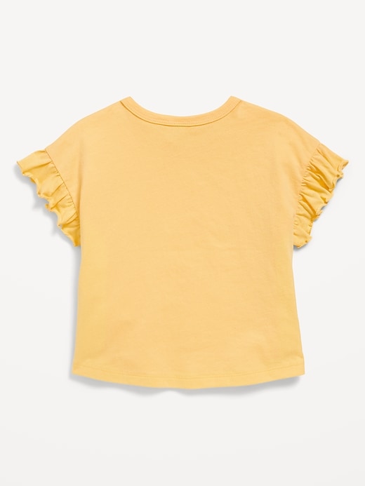 View large product image 2 of 2. Short Ruffle-Sleeve T-Shirt for Toddler Girls