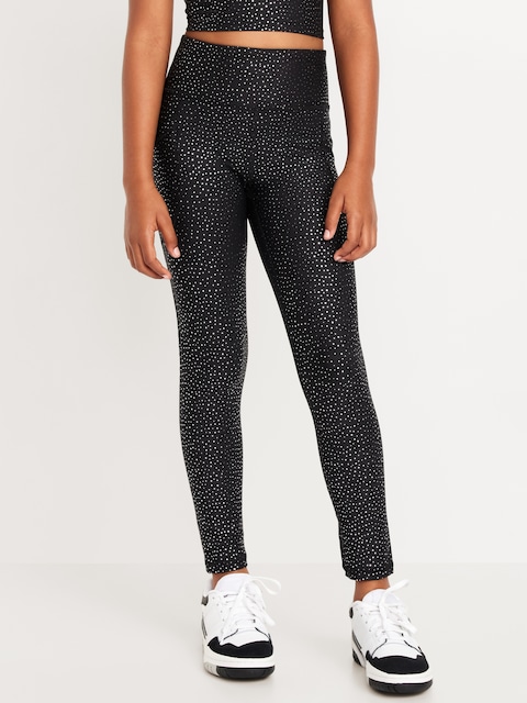 Legging PowerSoft taille haute à poches latérales pour Fille - Étincelant