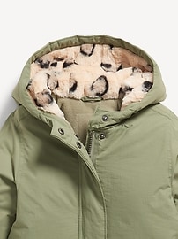 Voir une image plus grande du produit 3 de 3. Parka à capuchon pour toute-petite fille