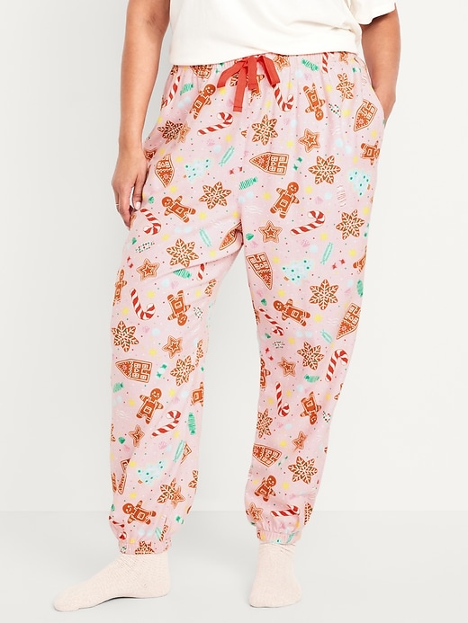 Image number 7 showing, High-Waisted Flannel Pajama Joggers