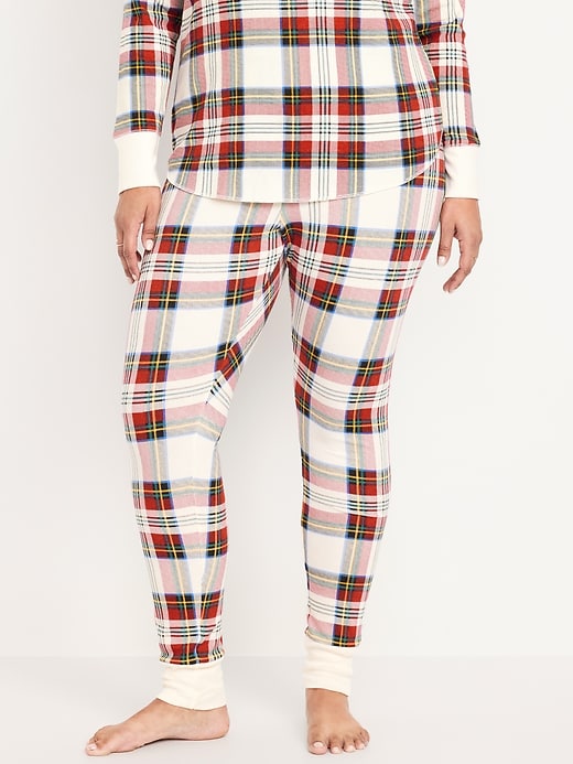 Image number 7 showing, High-Waisted Printed Waffle Pajama Leggings for Women