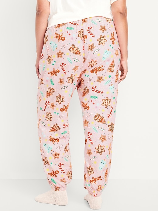 Image number 8 showing, High-Waisted Flannel Pajama Joggers