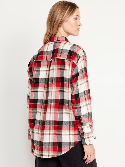 Image number 4 showing, Flannel Boyfriend Button-Down Shirt