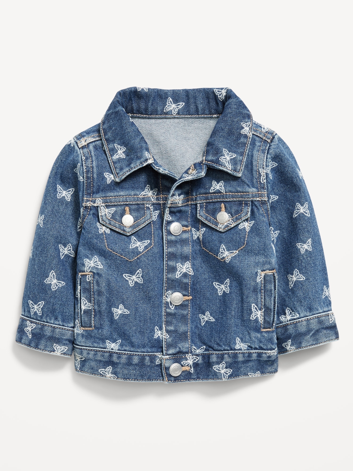 Veste de camionneur en denim à motif pour bébé