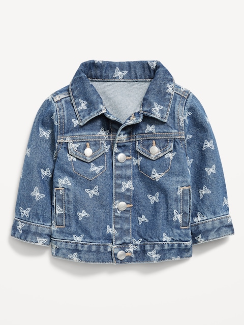Printed Trucker Jean Jacket for Baby