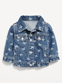 L'image numéro 1 présente Veste de camionneur en denim à motif pour bébé