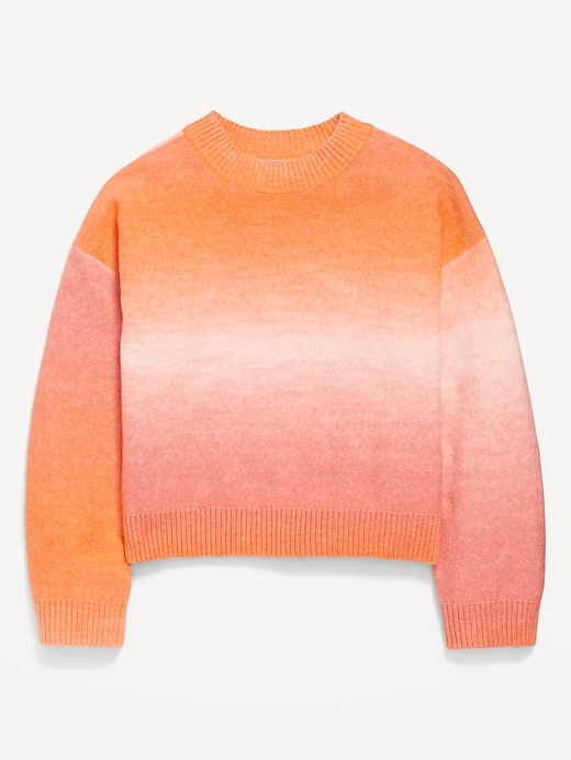 View large product image 2 of 3. SoSoft Crew-Neck Ombré Sweater for Girls