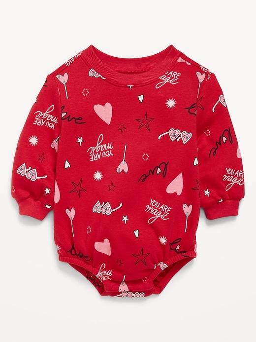 View large product image 1 of 2. Printed Long-Sleeve One-Piece Romper for Baby