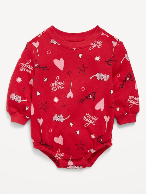 Printed Long-Sleeve One-Piece Romper for Baby
