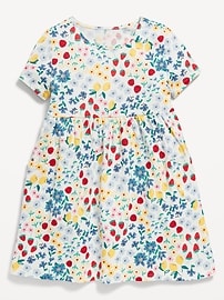 Image number 1 showing, Printed Jersey-Knit Short-Sleeve Dress for Toddler Girls