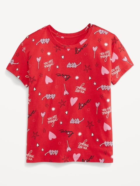 T-shirt ultra-doux à motif à manches courtes pour fille