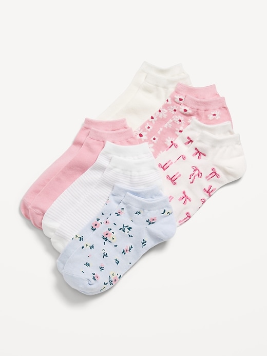 View large product image 1 of 1. Printed Ankle Socks 6-Pack for Girls