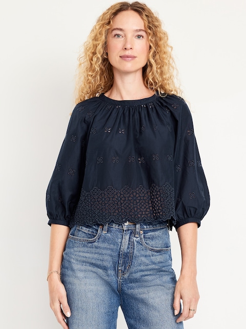 Perforated Cropped Top