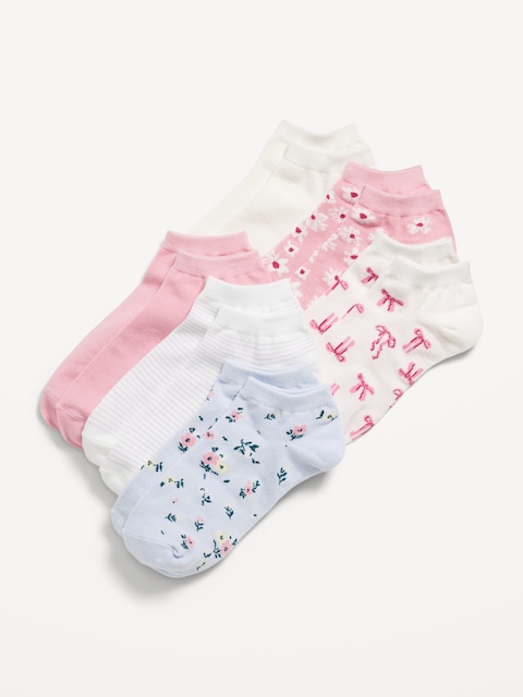 Printed Ankle Socks 6-Pack for Girls