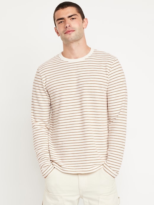 Image number 1 showing, Textured Long-Sleeve T-Shirt