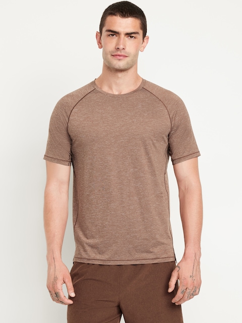 Slim Fit Performance Vent T-Shirt - Brown