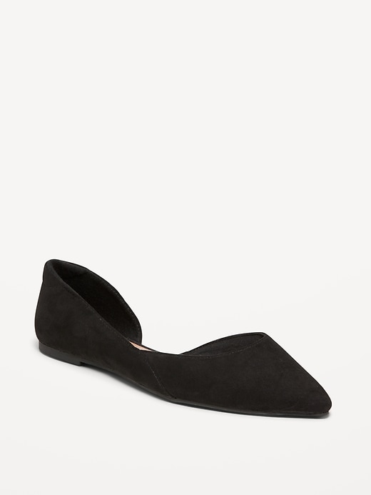 Image number 1 showing, Faux-Leather D&#39;Orsay Flats