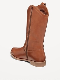 Voir une image plus grande du produit 4 de 4. Bottes hautes en similicuir à boucle pour Fille