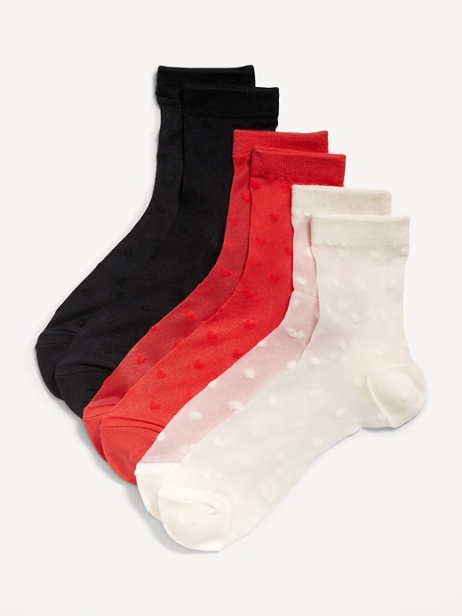 Voir une image plus grande du produit 1 de 1. Chaussettes mi-mollet transparentes en nylon pour femme (paquet de 3 paires)