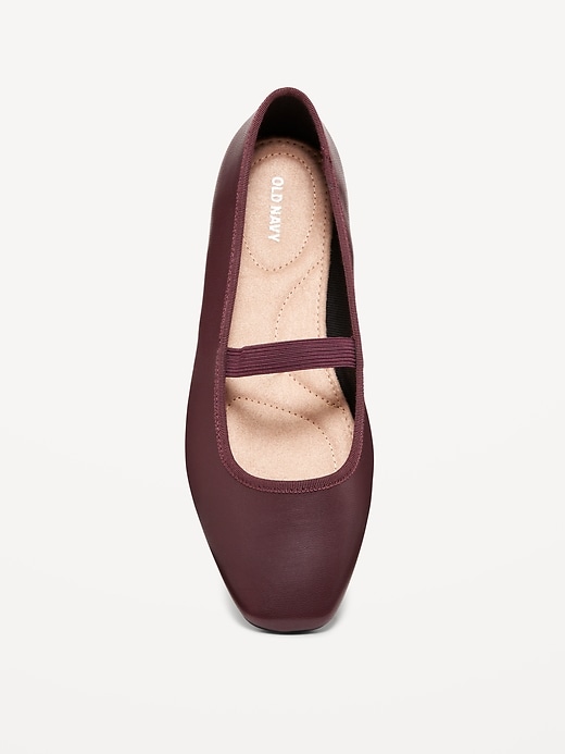 Image number 3 showing, Mary Jane Square-Toe Ballet Flats