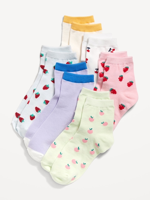 Quarter-Crew Socks 6-Pack for Girls