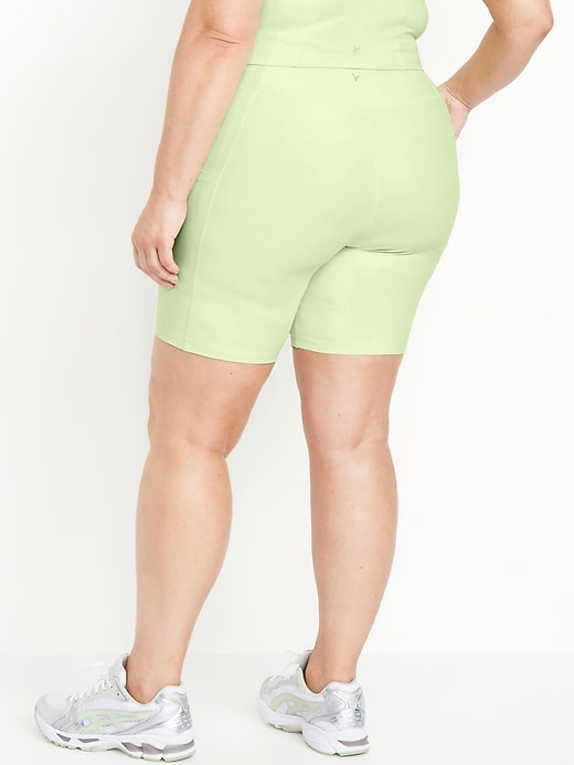 Image number 7 showing, High-Waisted PowerSoft Biker Shorts -- 8-inch inseam