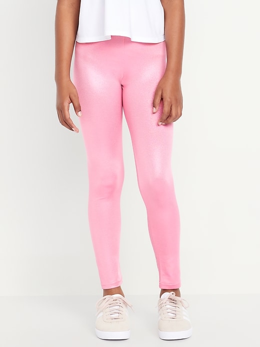 View large product image 1 of 5. Shiny Foil Print Leggings for Girls