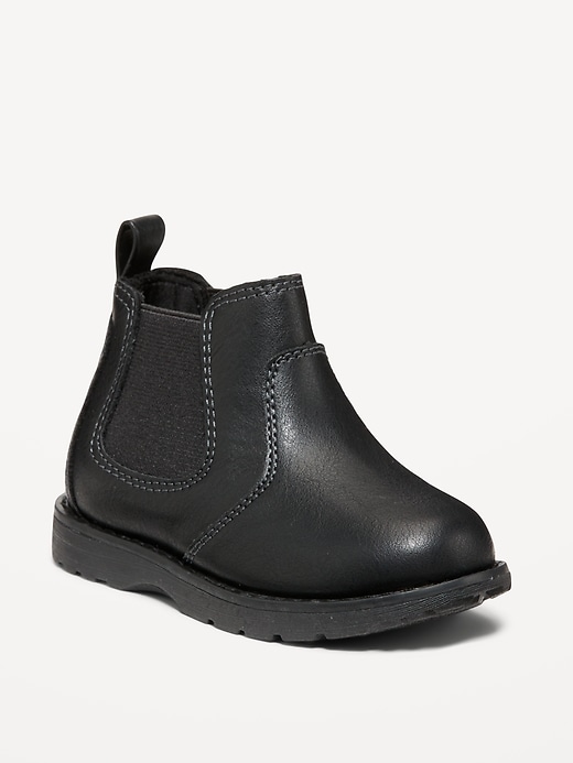 Voir une image plus grande du produit 1 de 3. Bottes en similicuir pour tout-petit garçon