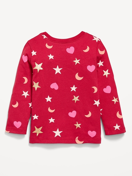 View large product image 2 of 2. Printed Long-Sleeve T-Shirt for Toddler Girls