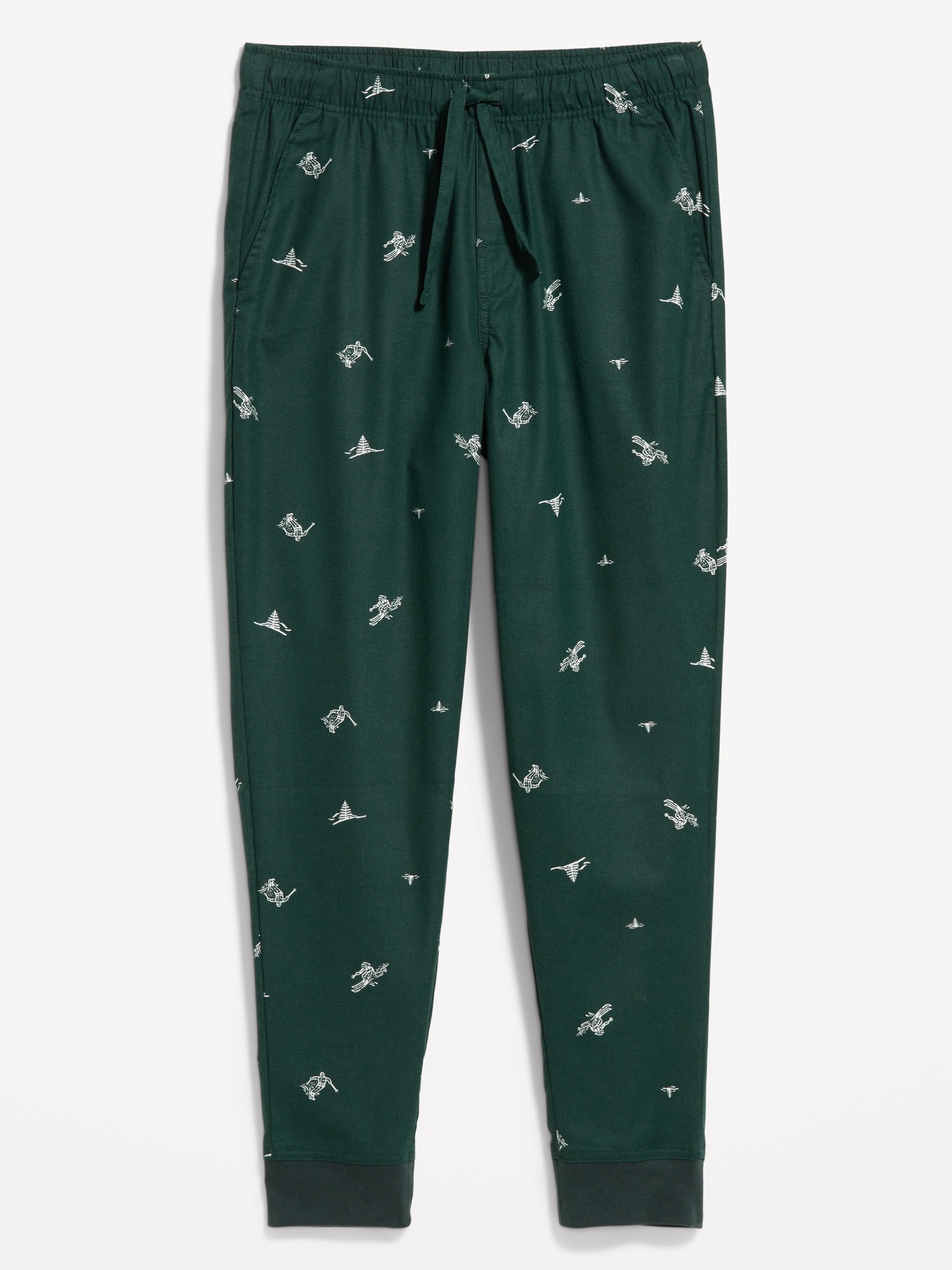 Pantalon de pyjama style jogging en flanelle pour homme - Vert